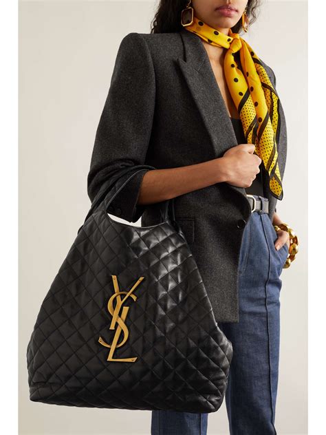 tote bag ysl|ysl large quilted tote bag.